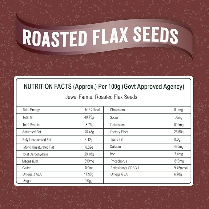 roasted flax seeds - 250g
