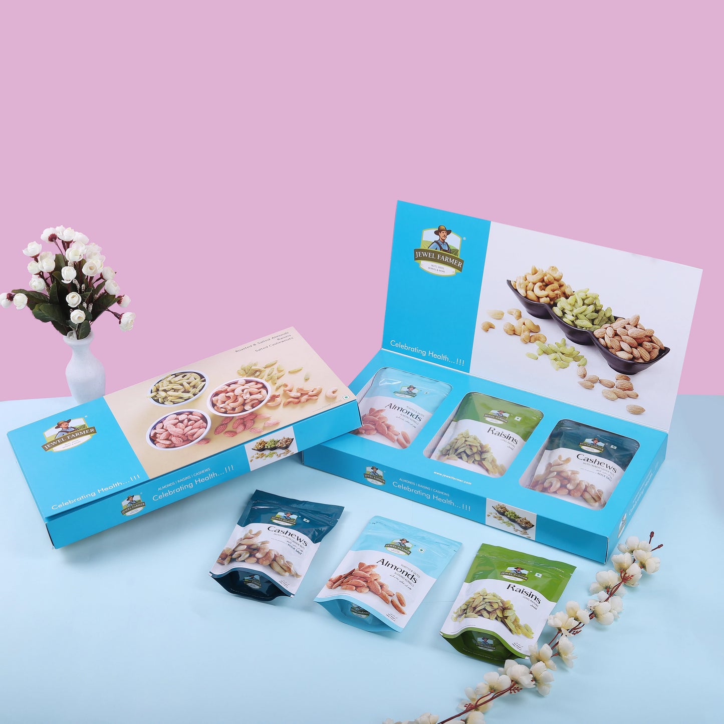 premium dry fruits gift pack – 3 in 1 combo box