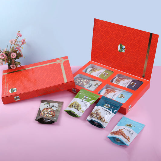 Premium Dry Fruits Gift Pack – 4 in 1 Combo Box