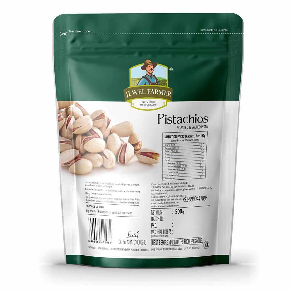 pistachios roasted & salted - 500g