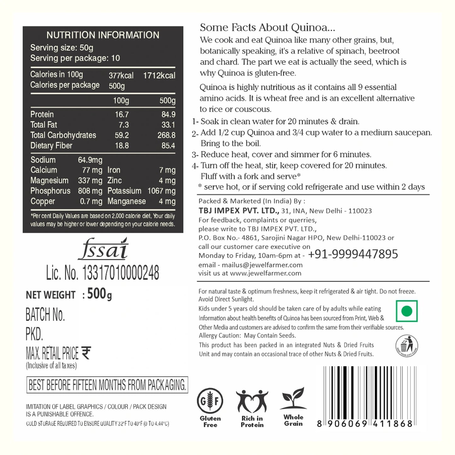 black quinoa - 500g