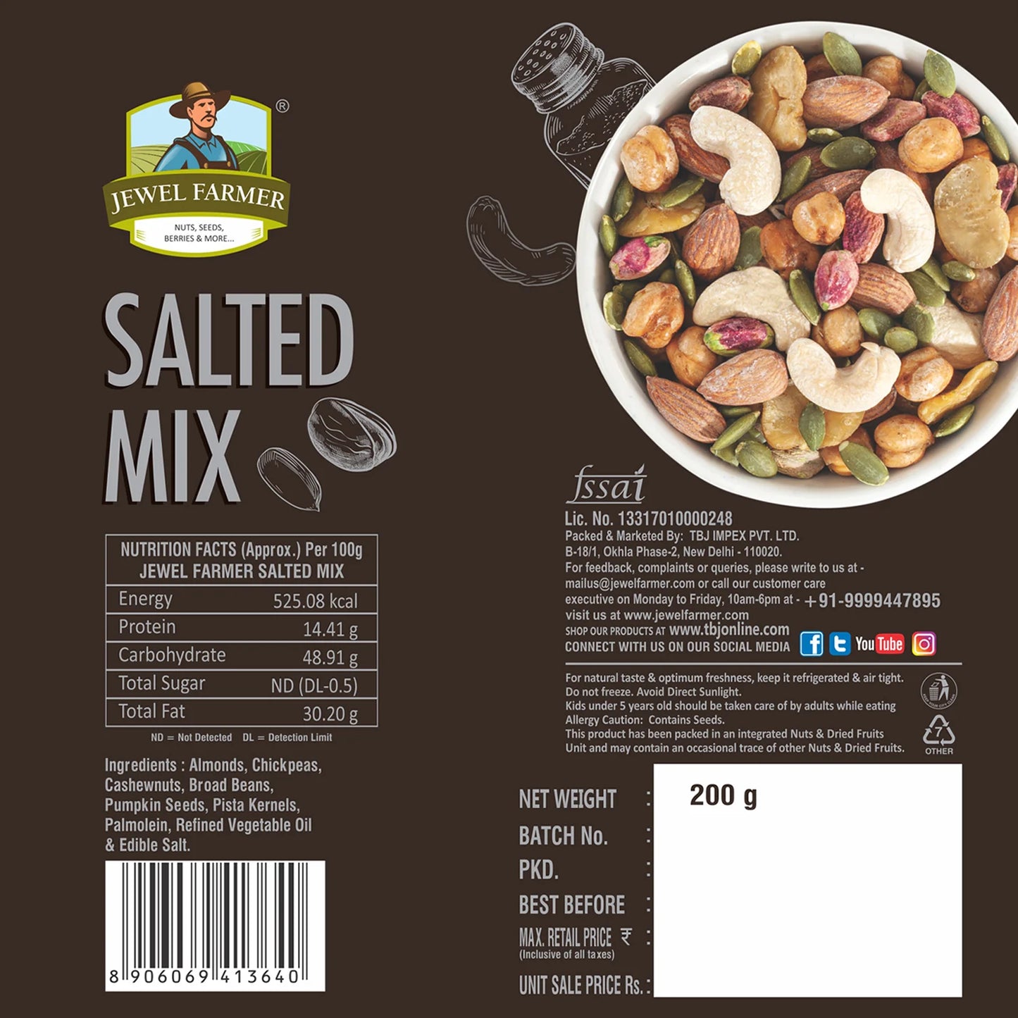 salted mix - 200g