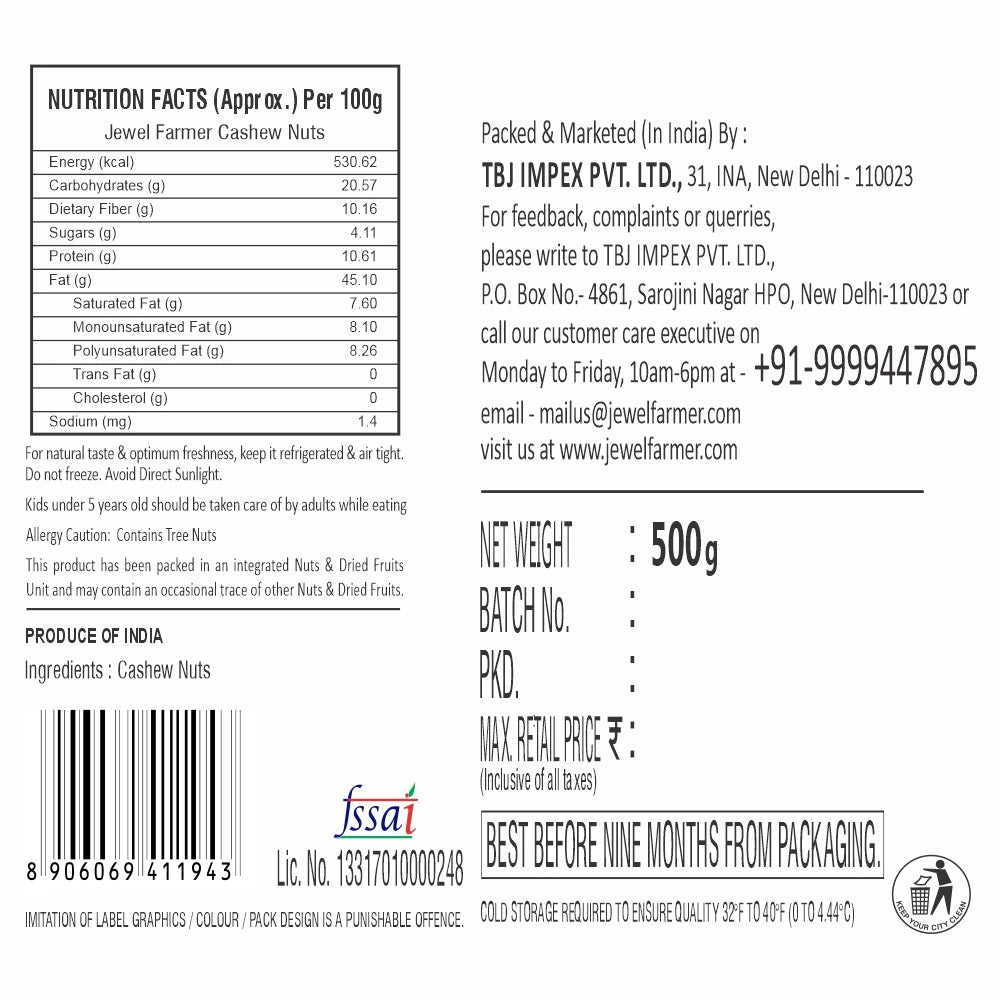 healthy snacking with jewel farmer cashew nuts – perfect for energy boost & diet-friendly munching information