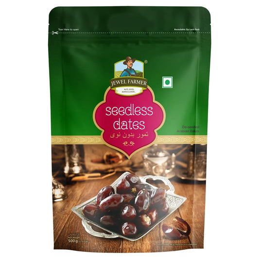 Jewel Farmer Seedless Dates 500g Buy premium seedless dates online India