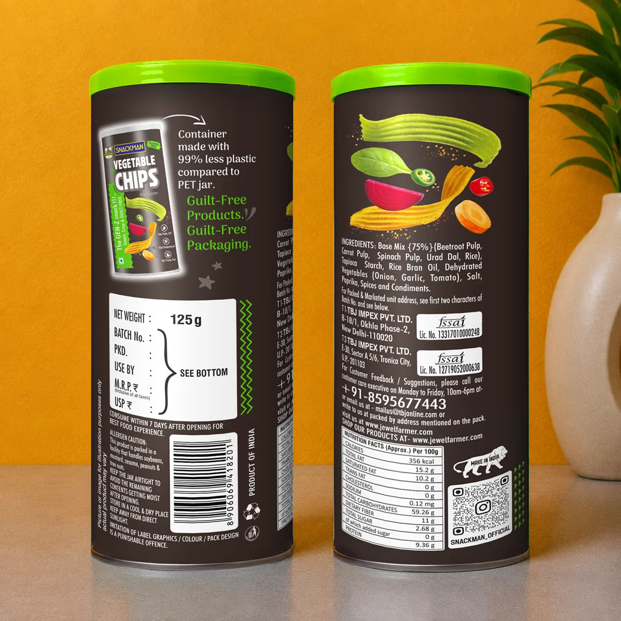 snackman vegetable chips - 125g