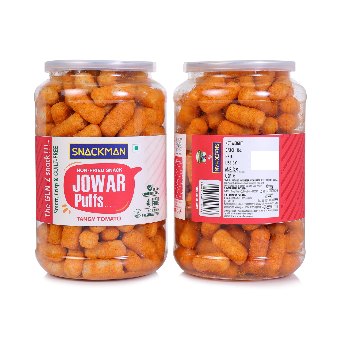 snackman jowar puffs (tangy tomato) - 190g