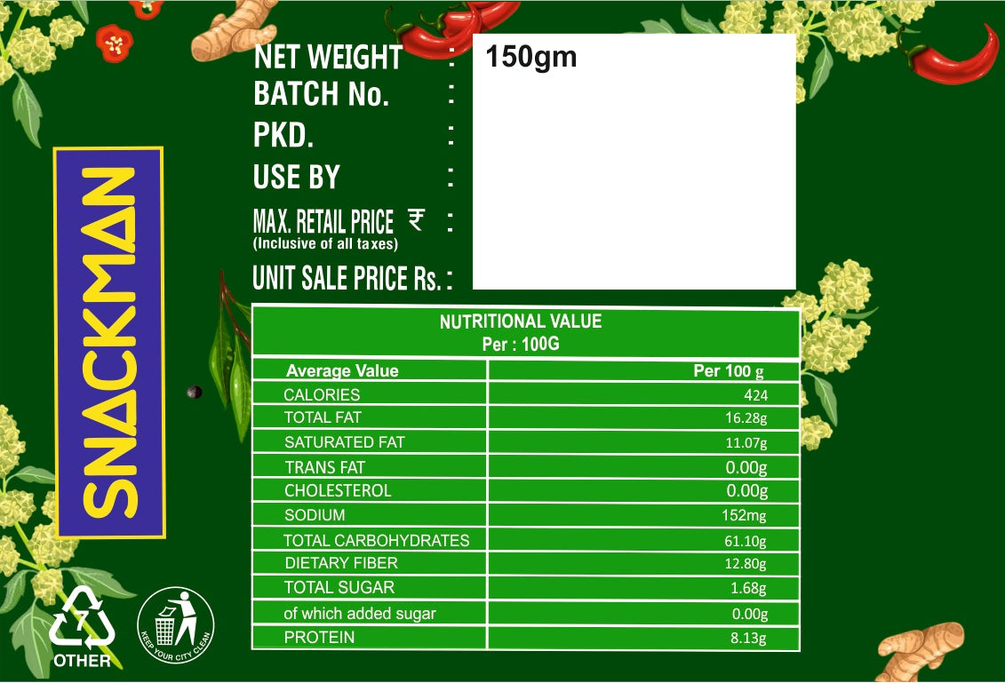 snackman peri-peri quinoa chips - 150g