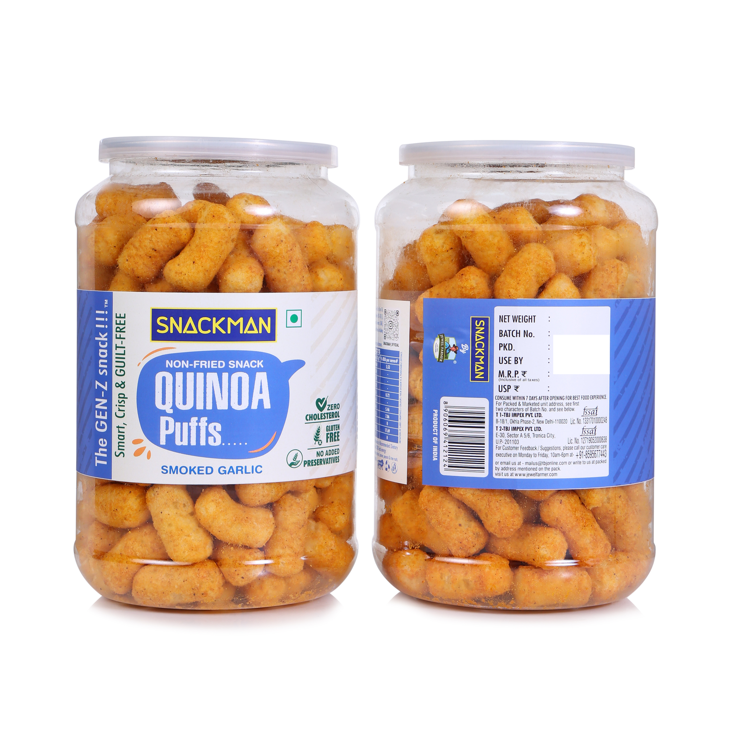 snackman quinoa puffs (smoked garlic) - 170g
