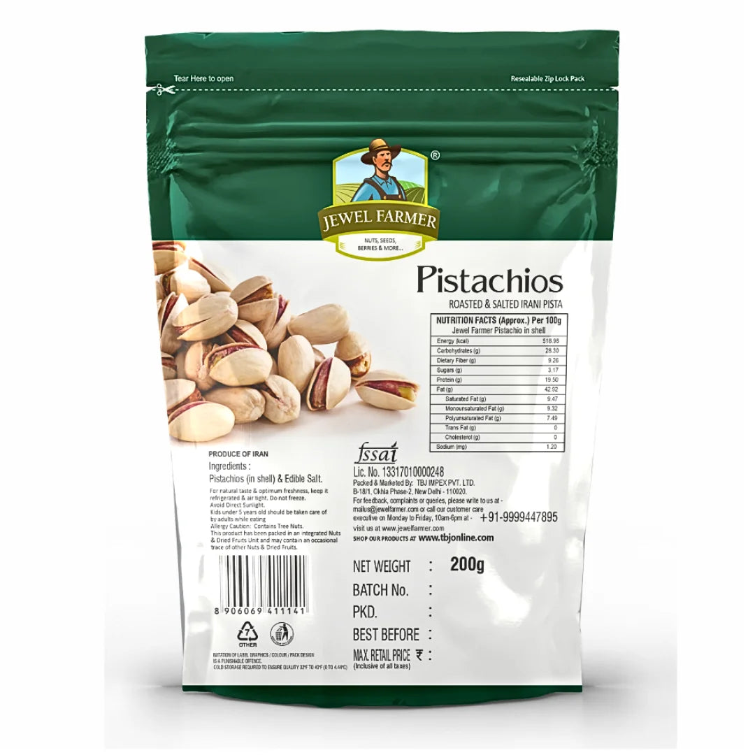 pistachios roasted & salted - 200g