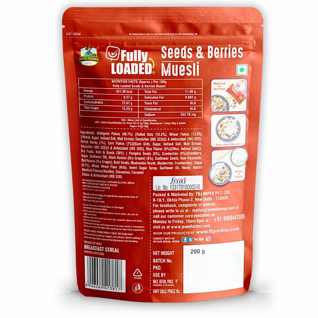 fully loaded seeds & berries muesli - 200g