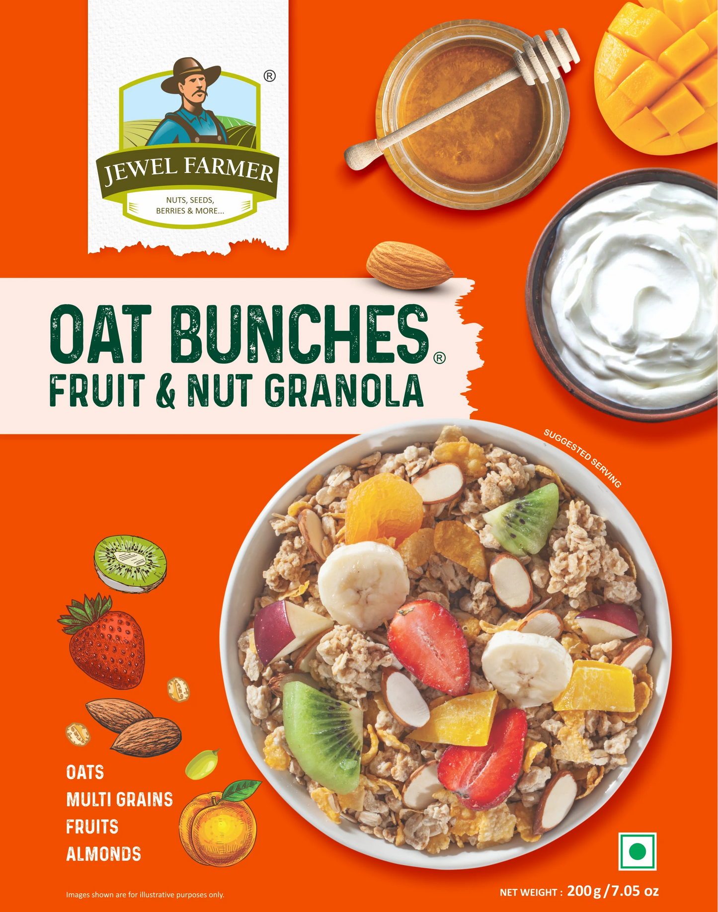 oat bunches fruit & nut granola - 200g