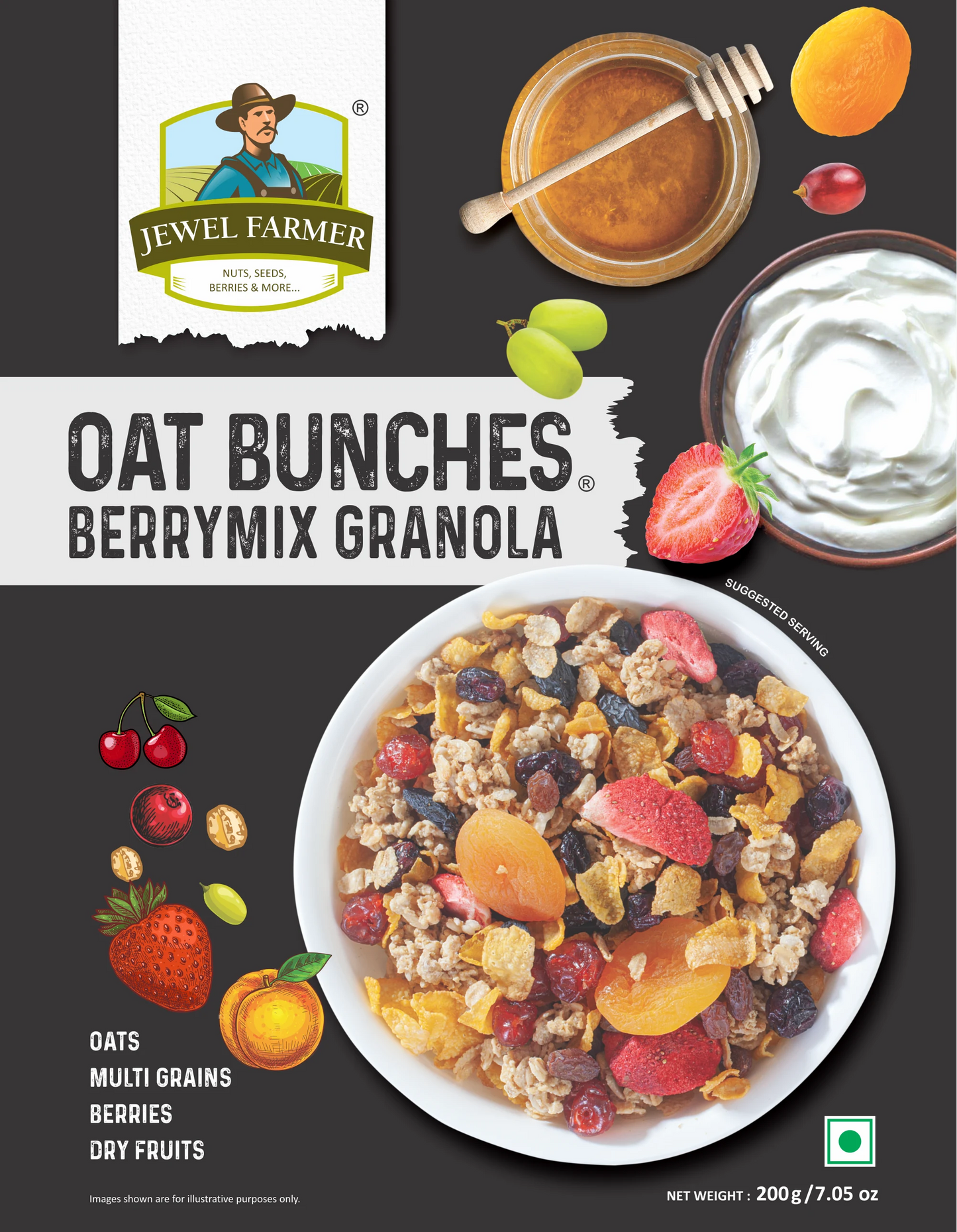 oat bunches berrymix granola - 200g