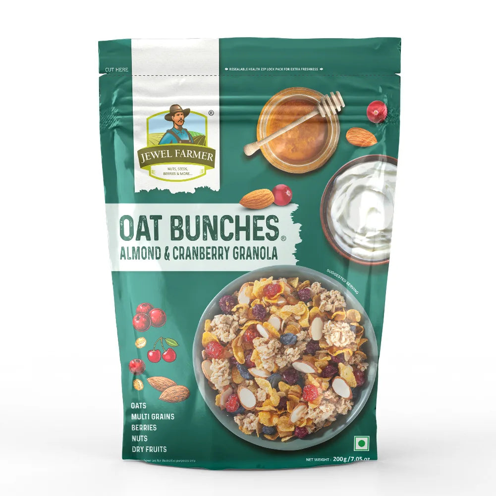 oat bunches almond & cranberry granola - 200g