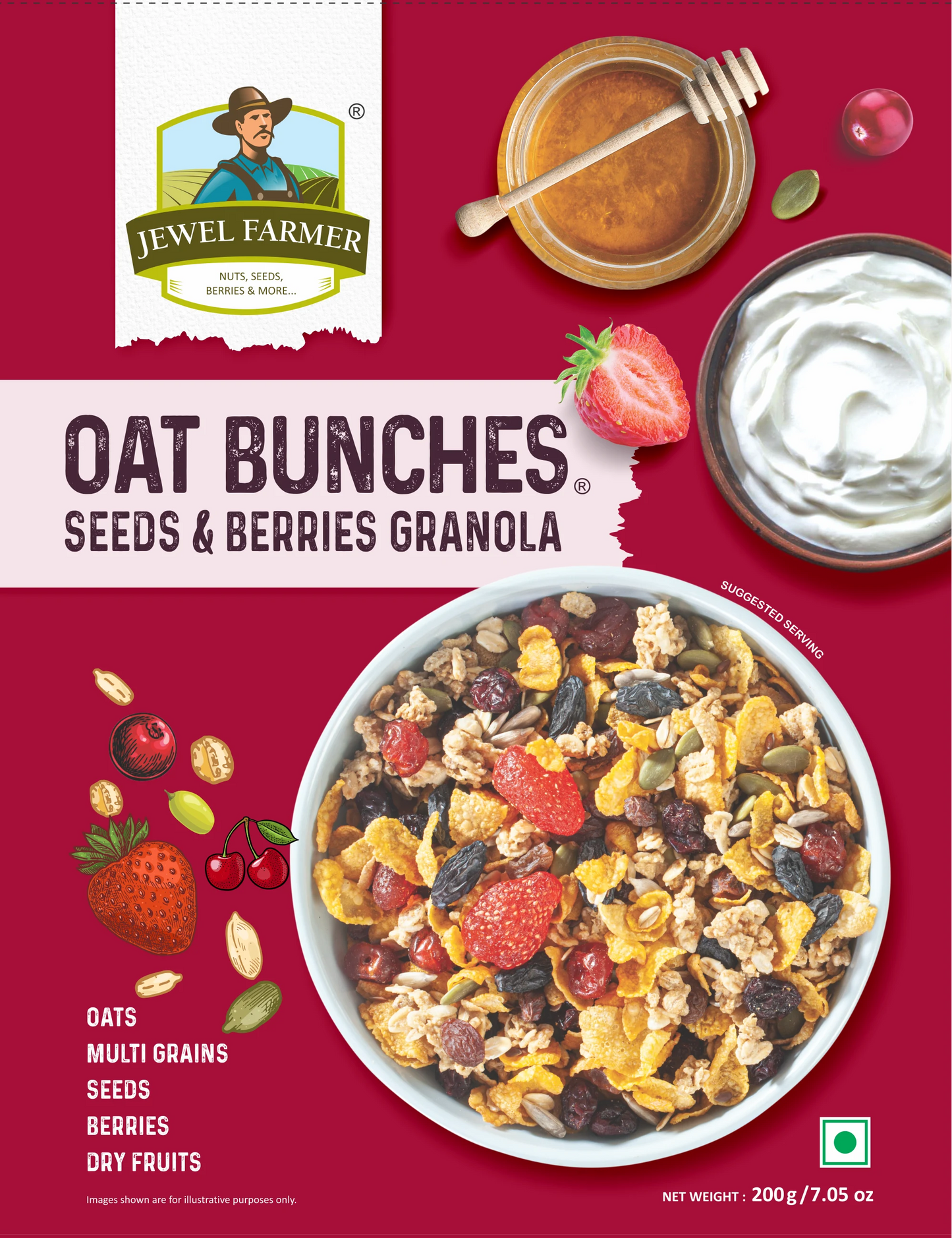oat bunches seeds & berries granola - 200g