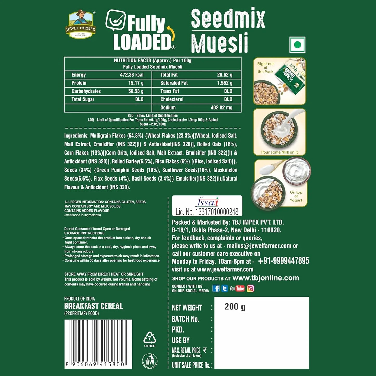fully loaded seedmix muesli - 200g