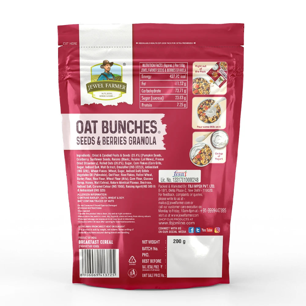 oat bunches seeds & berries granola - 200g