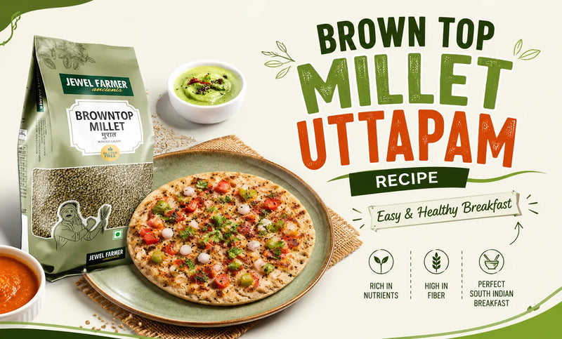 Brown Top Millet Uttapam Recipe
