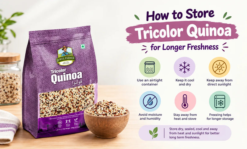 Tricolor Quinoa Storage