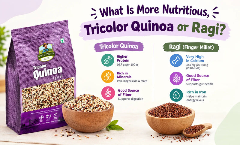  Tricolor Quinoa vs Ragi