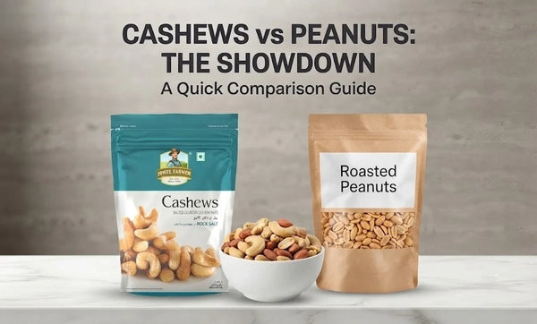 roasted & salted cashews vs roasted peanuts