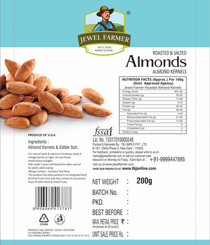 Roasted & Salted Almonds - 200g