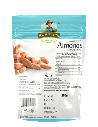 Roasted & Salted Almonds - 200g