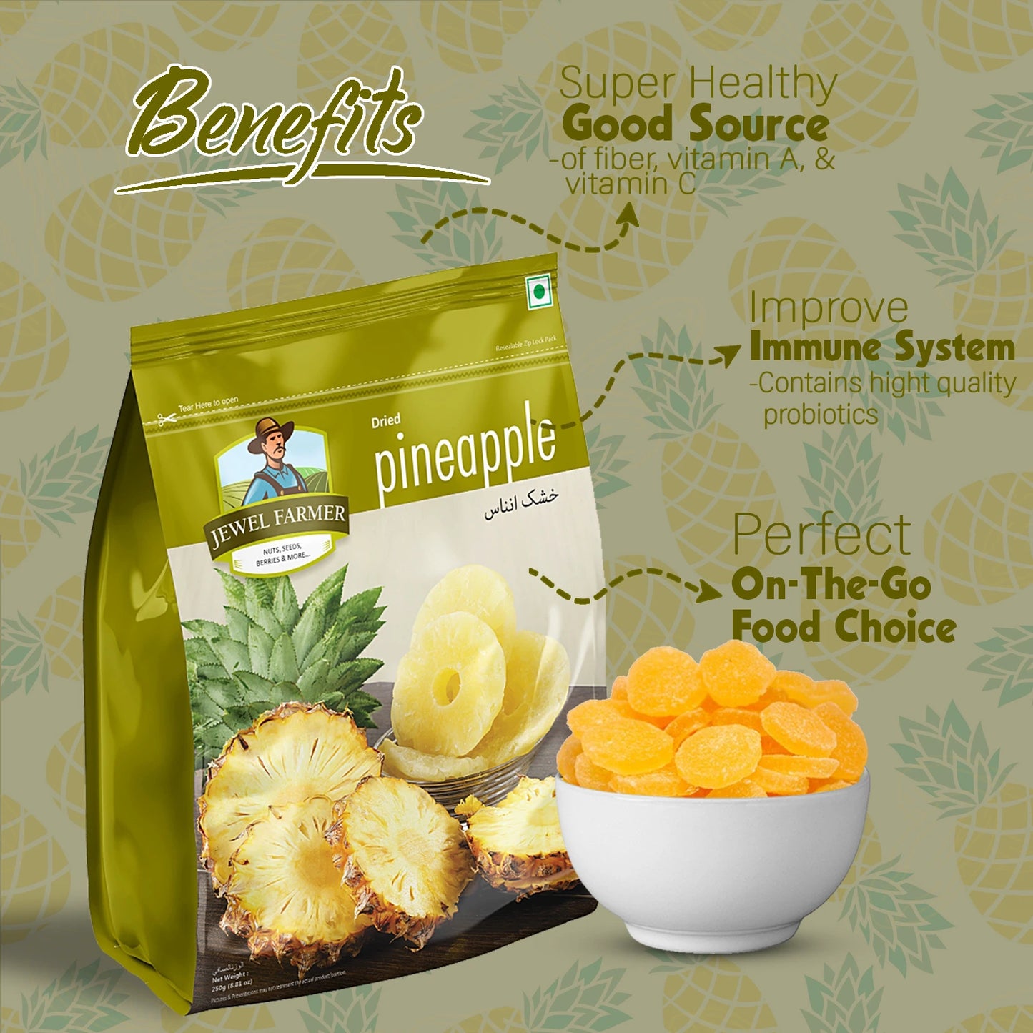 dried pineapple - 250g