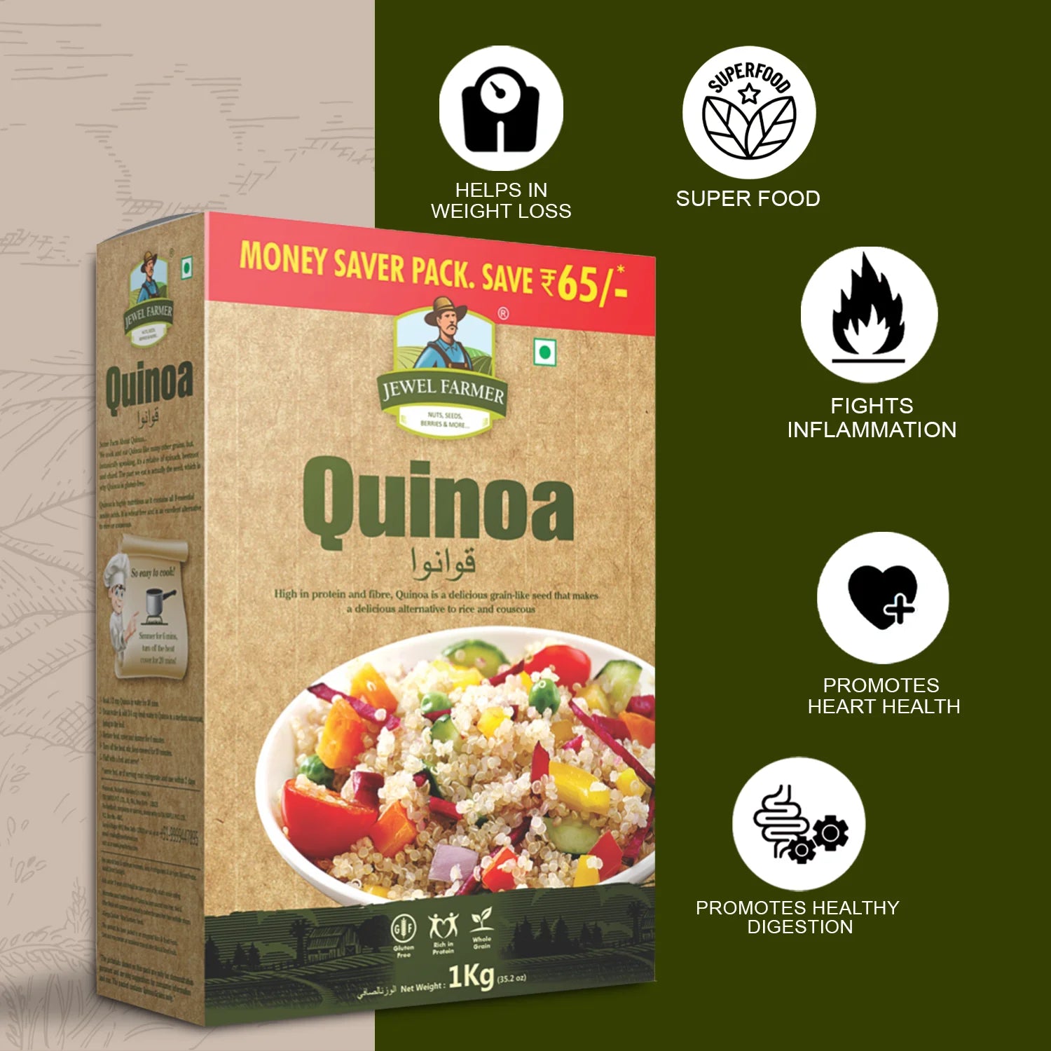 jewel farmer quinoa 1 kg health benefits