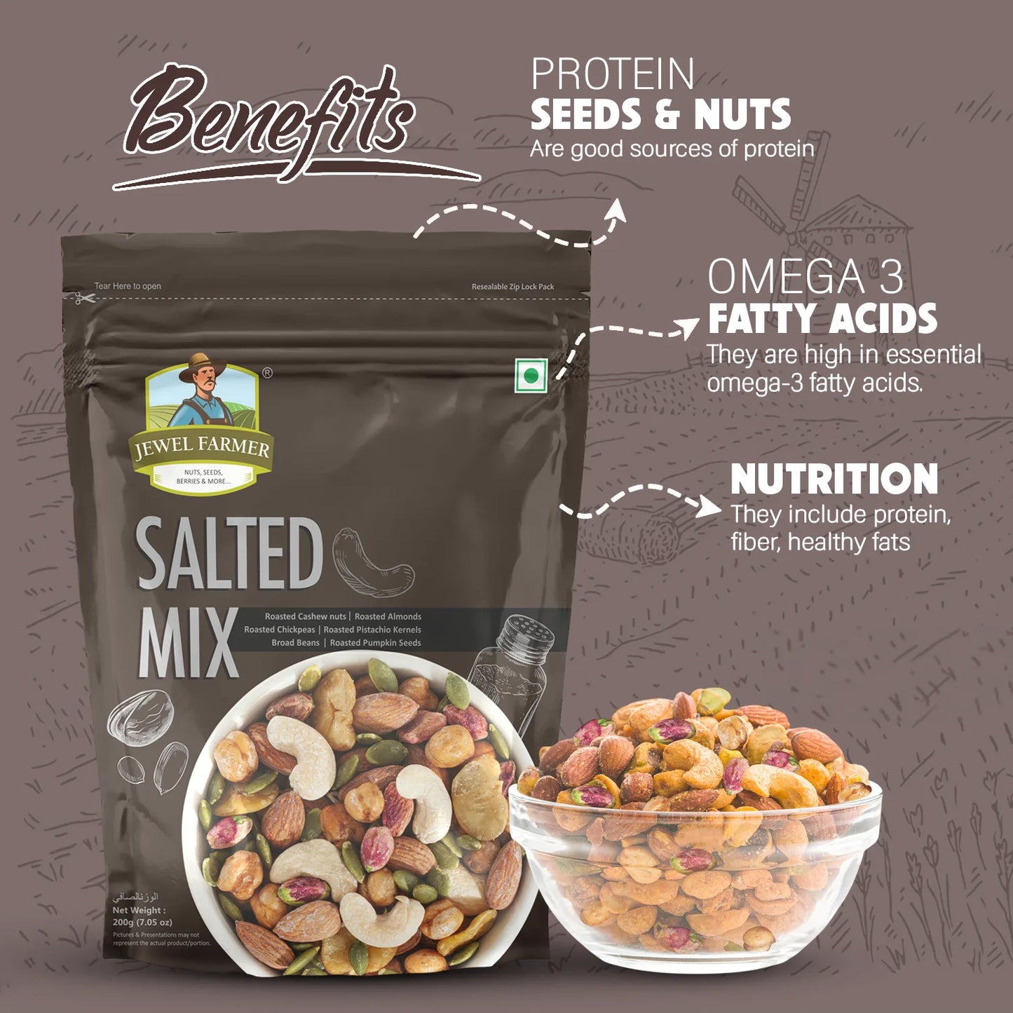 salted mix - 200g