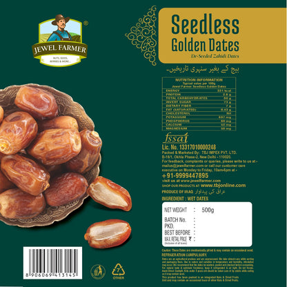 Seedless Golden Dates - 500g