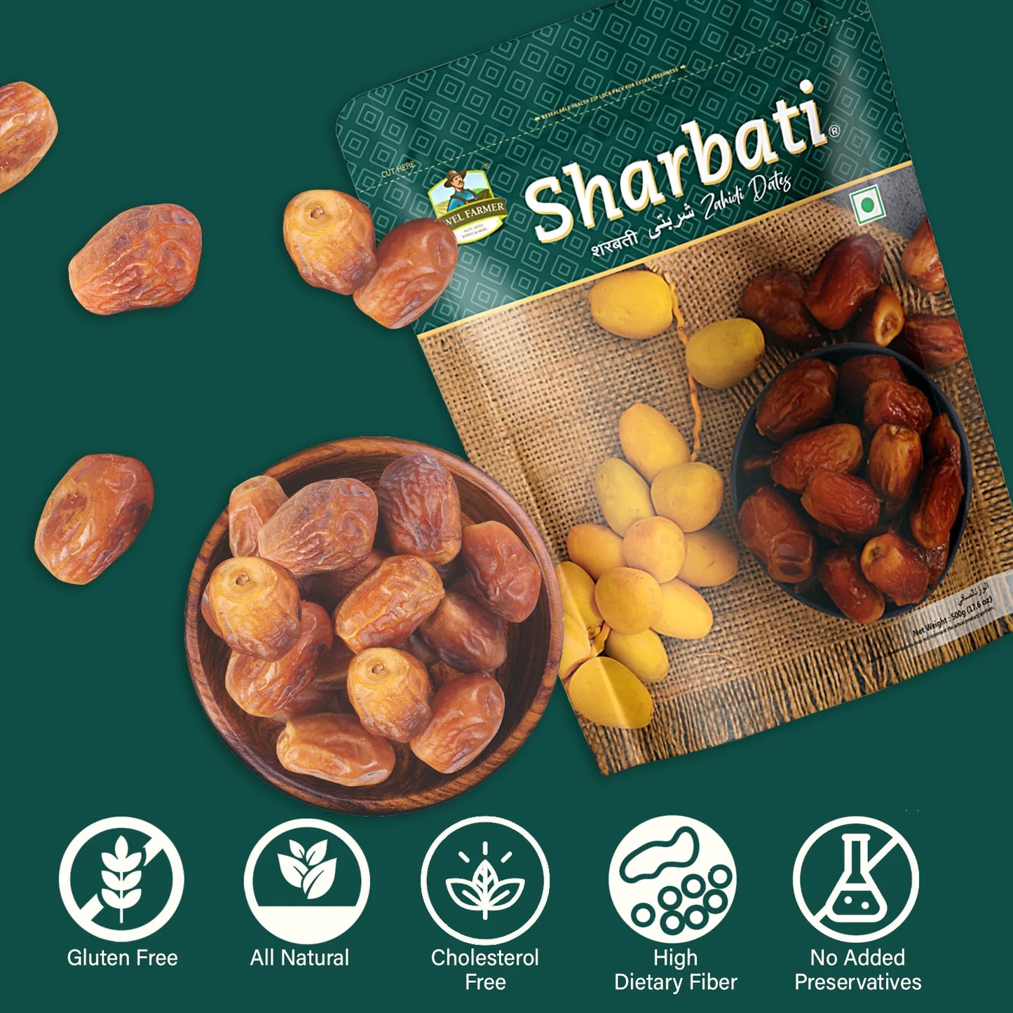 sharbati dates - 500g