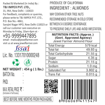 Jewel-farmer-Almonds-flour-500g-nutritional-facts