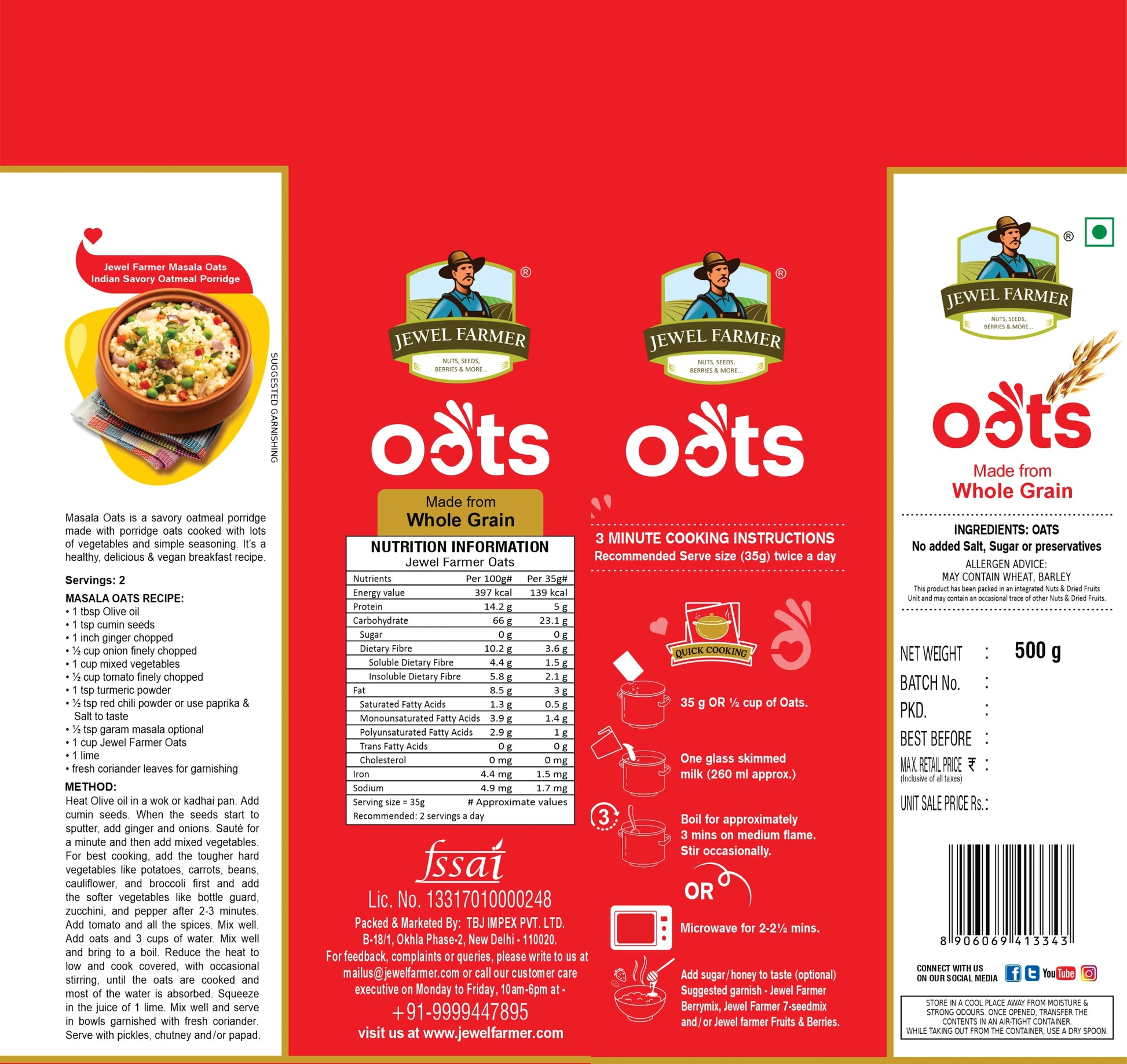 Jewel-farmer-Instant-oats-500g-nutritional-facts