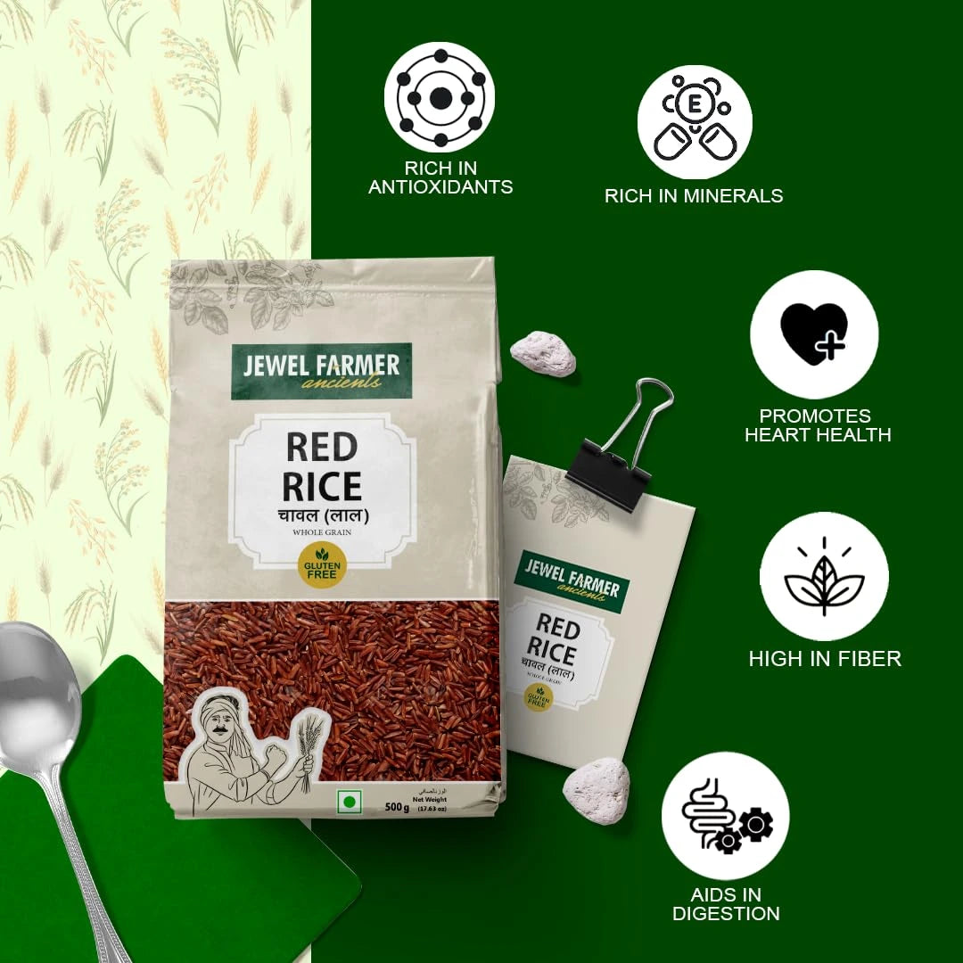500g Rice Visual Red Rice 500g - Premium Organic Red Rice | Jewel Farmer
