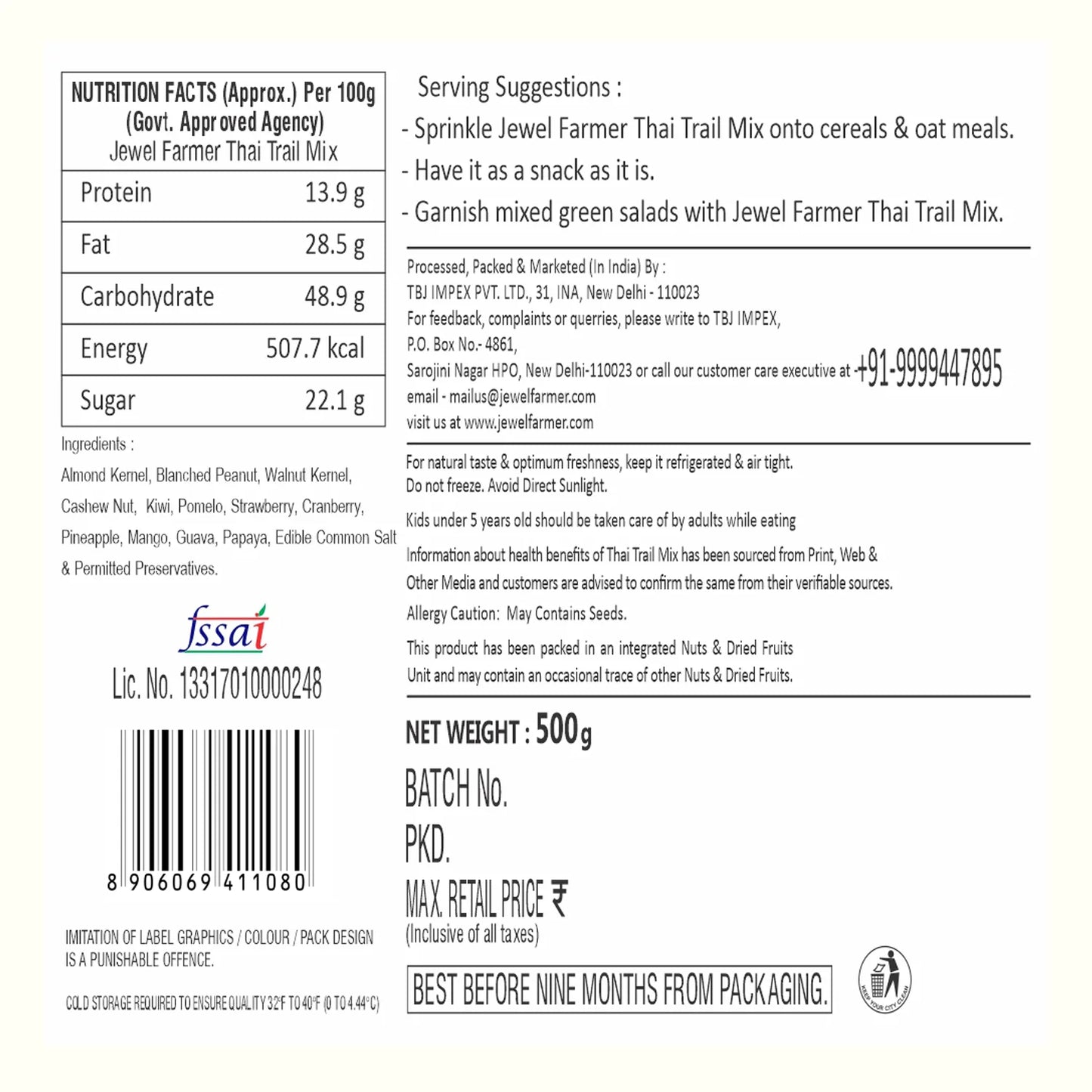jewel-farmer-thai-trail-mix-500g-nutritional-facts
