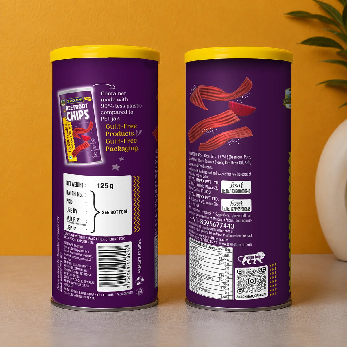snackman beetroot chips - 125g