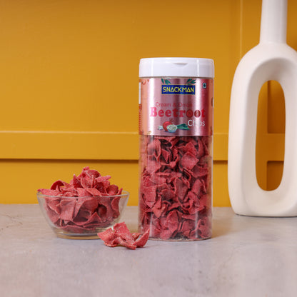 Snackman Cream & Onion Beetroot Chips - 150g