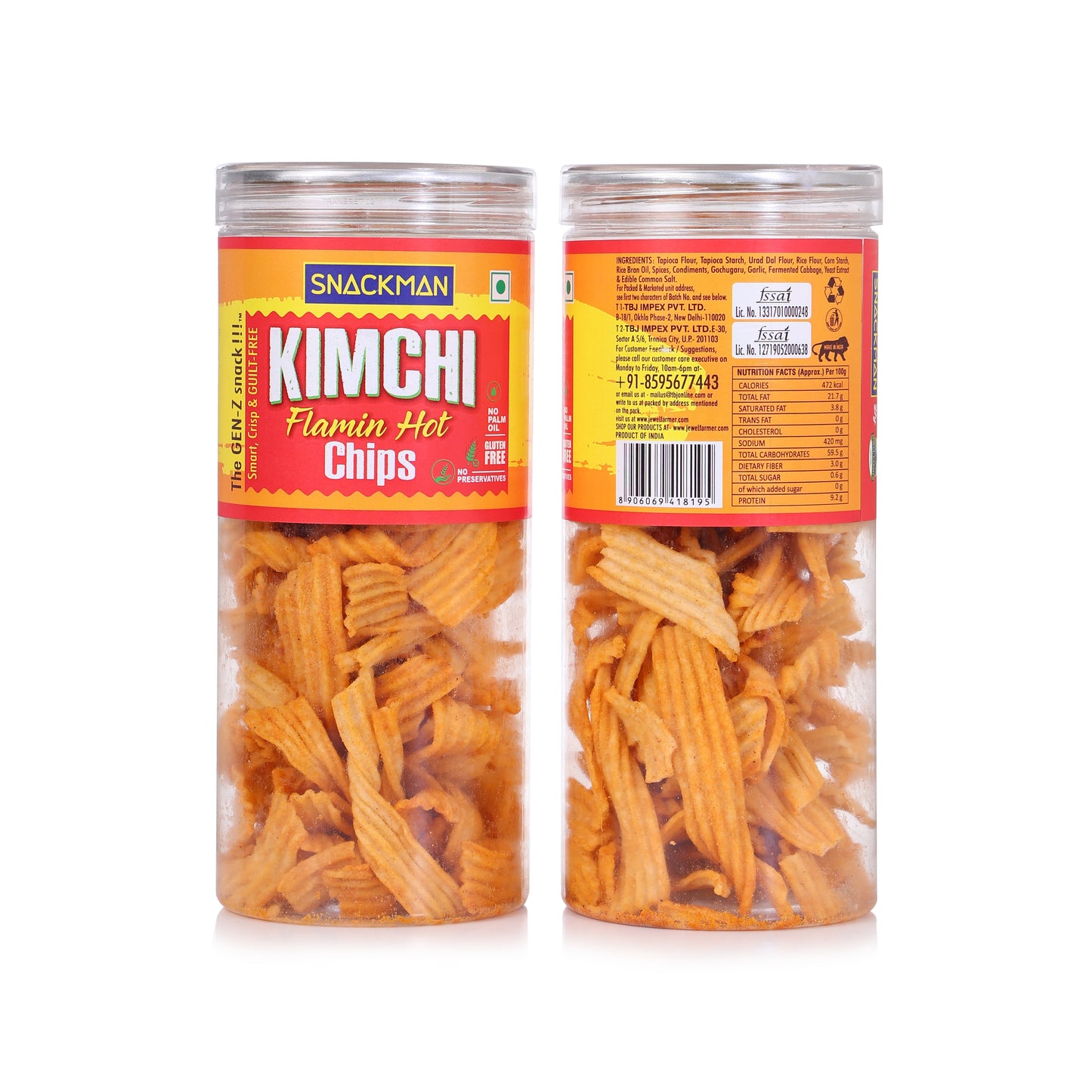 snackman kimchi chips - 150g