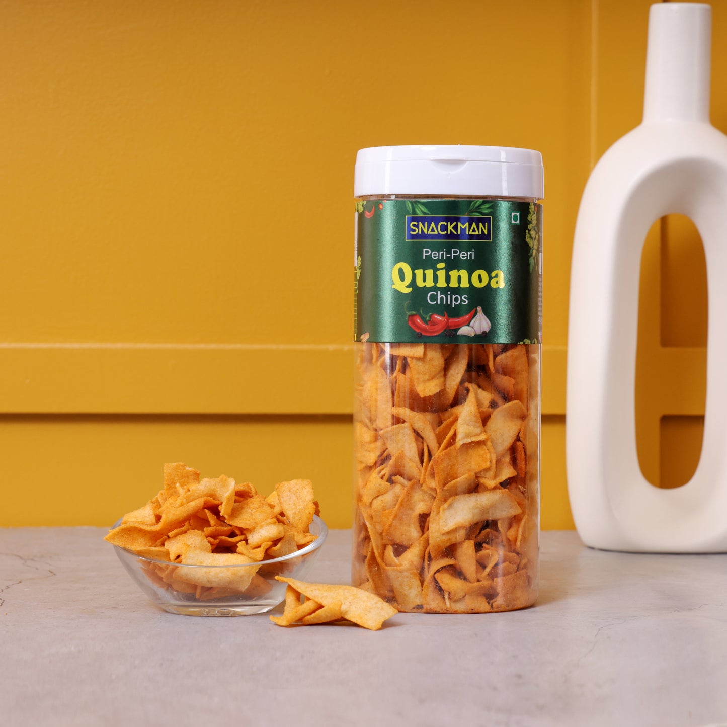 snackman peri-peri quinoa chips - 150g