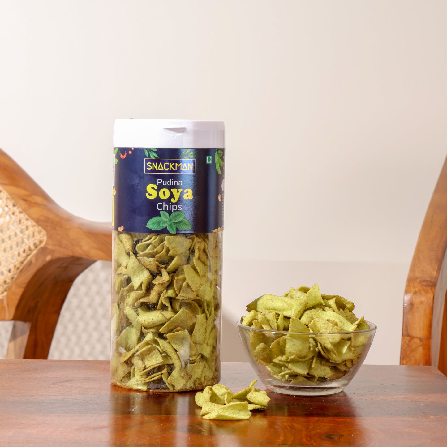 snackman pudina soya chips - 150g