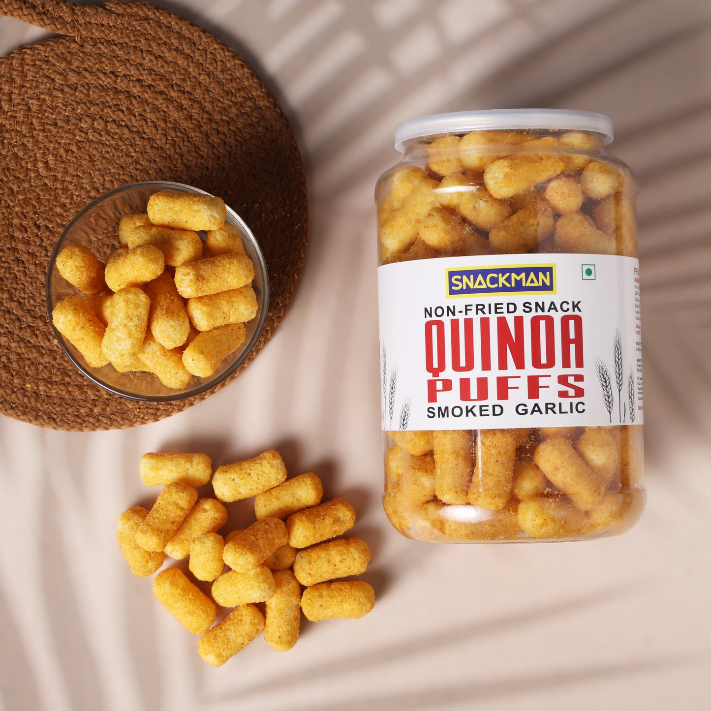 snackman quinoa puffs (smoked garlic) - 170g