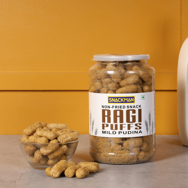 Snackman Ragi Puffs (Mild Pudina) - 200g