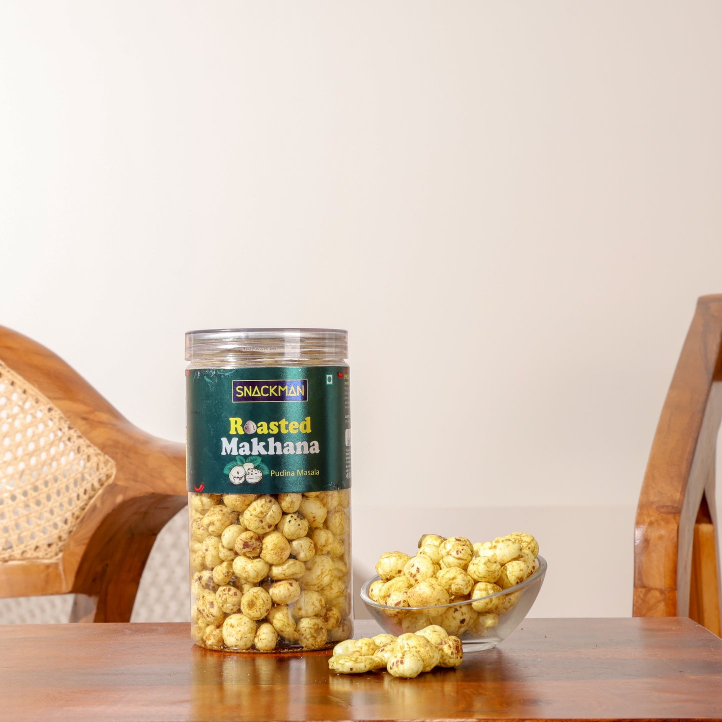 snackman roasted makhana (pudina masala) - 70g