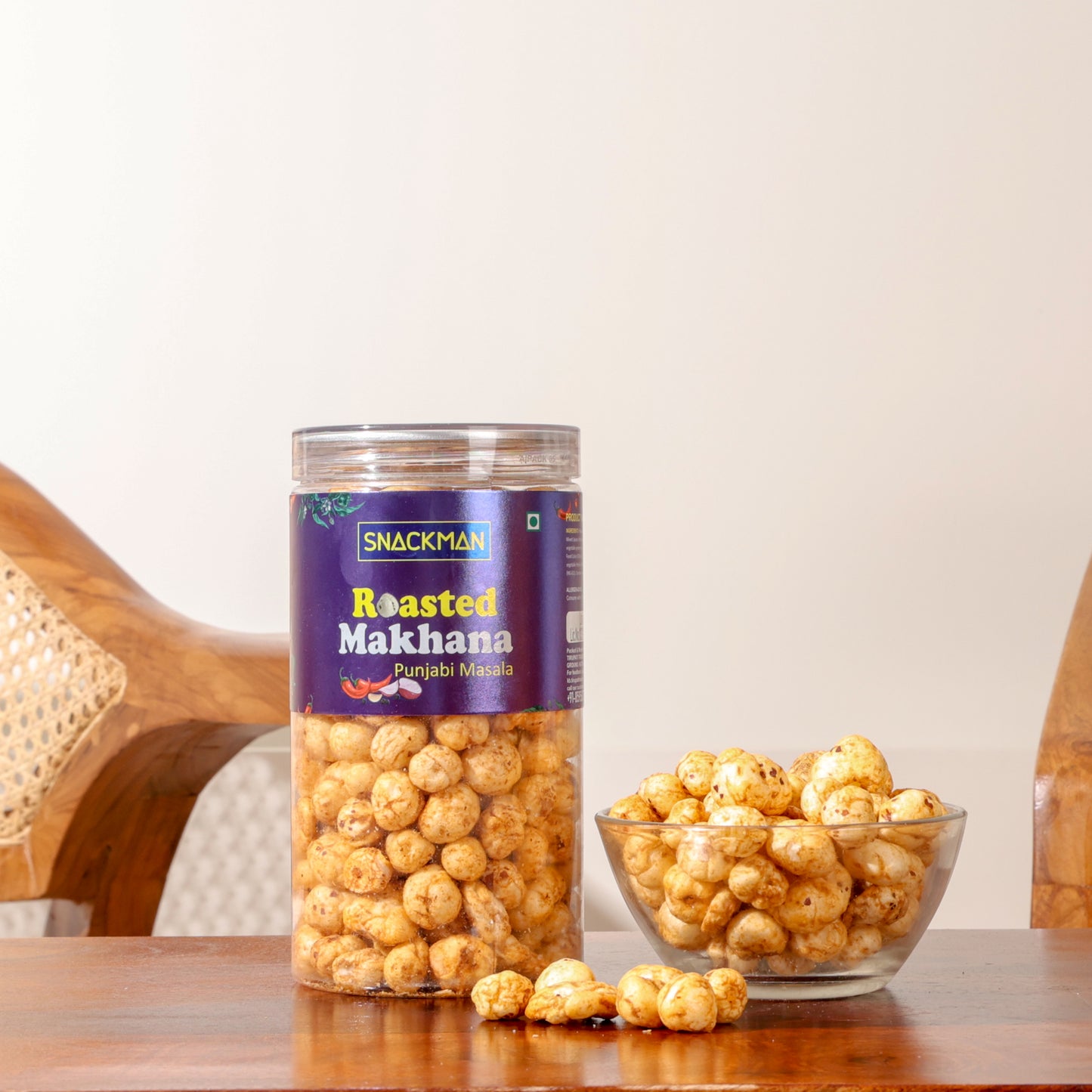 snackman roasted makhana (punjabi masala) - 70g