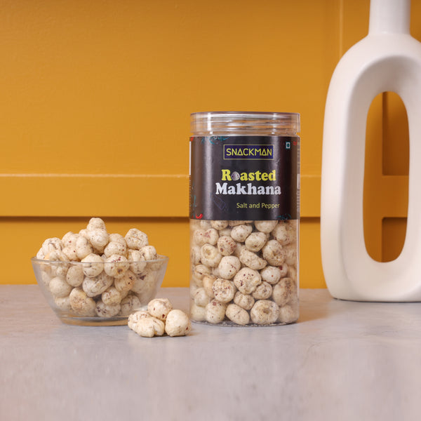 Snackman Roasted Makhana (Salt & Pepper) - 60g