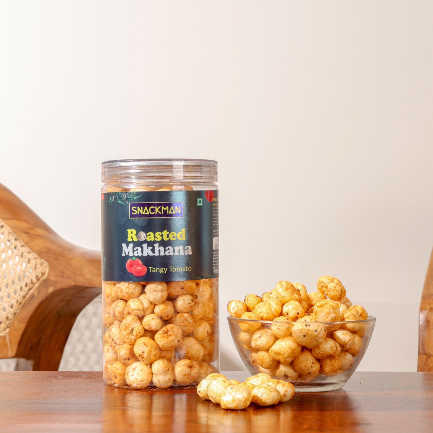 snackman roasted makhana (tangy tomato) - 75g