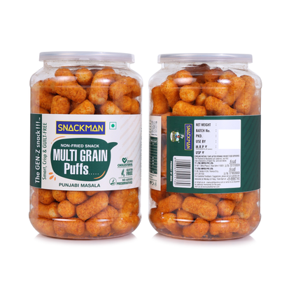 Snackman Multi Grain Puffs (Punjabi Masala) - 190g