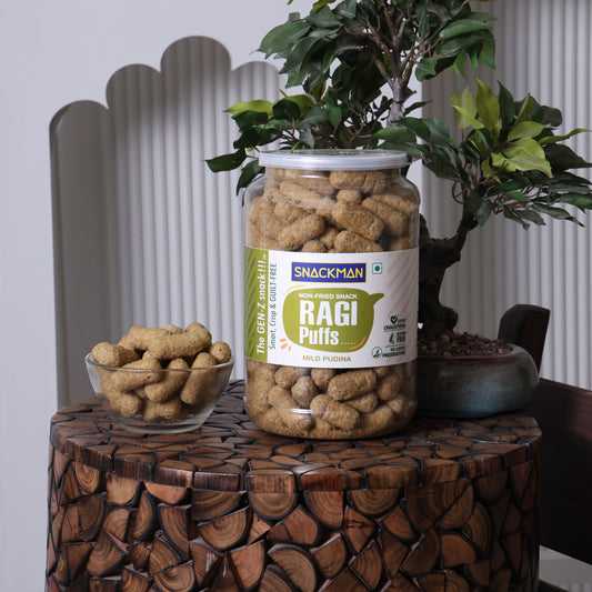 Snackman Ragi Puffs (Mild Pudina) - 200g