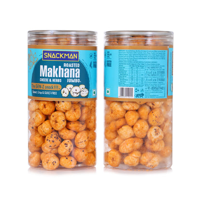 Snackman Roasted Makhana (Cheese & Herbs) - 75g