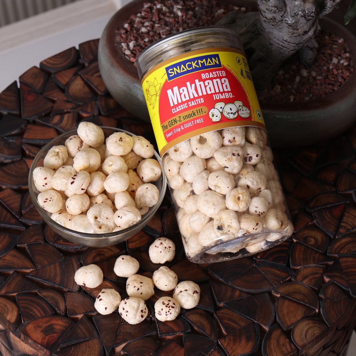 snackman roasted makhana (classic salted) - 55g
